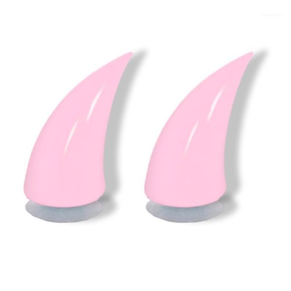 2pcs cycling helmet horn headwear for motorcycle suction cup easy install racing reusable soft tpu universal decals bicycle1